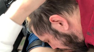 milking a fan's balls dry in public