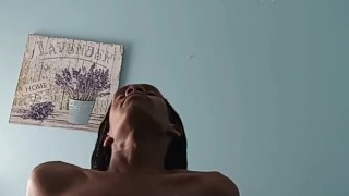 Hot Femboy has massive morning cumshot 