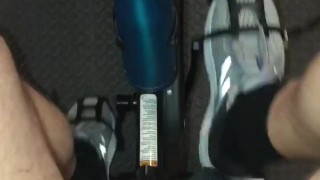 Gym Masturbation - Jerk Off & Cum While Naked Cycling On My New Exercise Spin Bike