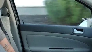 Jerking off on the freeway