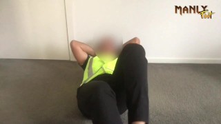 TOES NEED CLEANING - WHO’S UP FOR IT? - MANLYFOOT - SMELLY WORKERS FEET