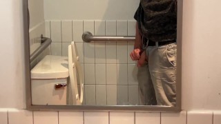 Stopped to get food and had to piss