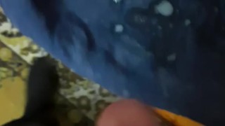 cumshot on stepsister's clothes 