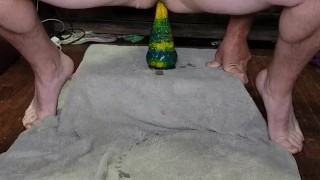 Getting gaped by my new tintical dildo 