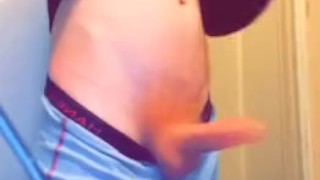 CUM SHOT, White Ginger Twink, Solo Gay Male 