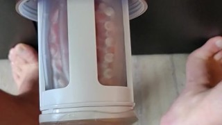 Powerful Blowjob Machine Sucking Me So Hard I Can't Resist Cumming