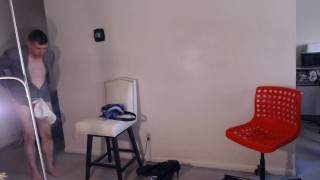 Wardrobe Malfunction so Maolo Paul Jerks His Bar3 Boner!!!