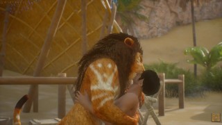 Lion Furry Knotting Twink Guy (Gay Furry)