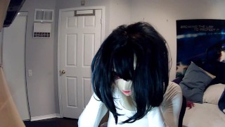 Miki & Celli Pt3! Masking in kigurumi doll Celli, kigurumi zentai encased rubber doll!