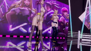 [MMD] LAYSHA - Chocolate Cream Hot Naked Kpop Dance Ahri Akali Kaisa Evelynn KDA League of Legends