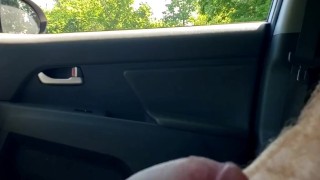Hairy ginger, cruising, showing off and playing with that dick