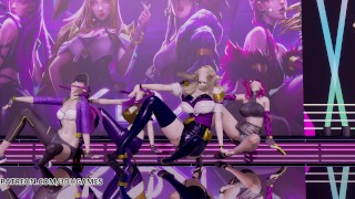 [MMD] GirlsDay - Something Kpop Striptease Ahri Akali Kaisa Evelynn League of Legends KDA