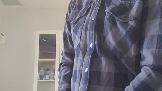 Rubbing one out in riding gear