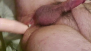 Fuck machine pounds my hairy ass for the first time and makes me cum