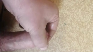 Jerking off and big cum