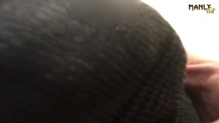 YOU MAY CHEW MY SOCKS WHILE YOU SNIFF MY FEET - PERMISSION GRANTED - MANLYFOOT - SMELLY SOCKS & FEET