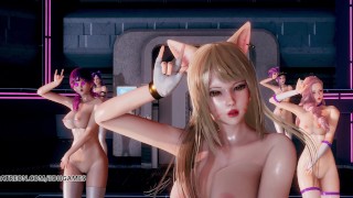 [MMD] Dreamcatcher - SCREAM Striptease Ahri Akali Kaisa Evelynn Seraphine KDA League of Legend