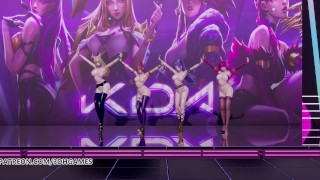MMD Black Pink - How You Like That Hot Striptease Ahri Akali Evelynn Kaisa League of Legends KDA