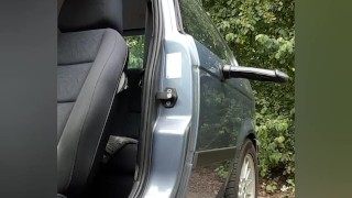 Big black dildo used in public