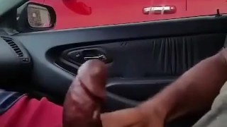 Shooting loads of cum in the car after the wash takes long