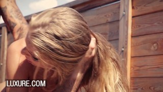 Hardcore trio and DP on a rooftop