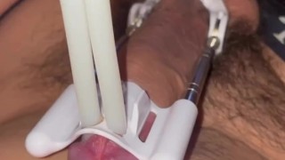 First Time with new Penis Extender 