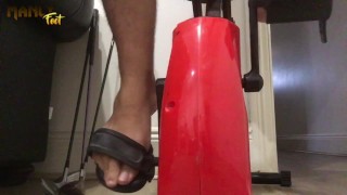 I’LL LET YOU FINISH ON MY FEET - BAREFOOT BIKE RIDING - MANLYFOOT - EXERCISE BIKE 🦶 🚲