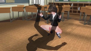 3D HENTAI Schoolgirl fucks her teacher's cock