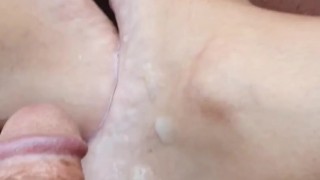 Oh I loved my hot cum over my feet, today!