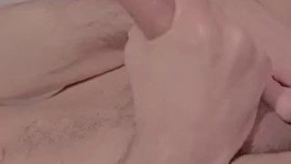 Side view jerking my hard cock off