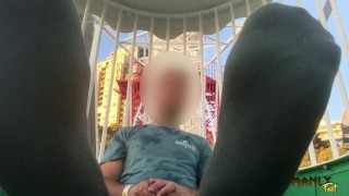 WHENEVER YOU THINK OF FEET - THINK OF ME - MANLYFOOT - FUN AT THE FAIR - FERRIS WHEEL FOOT FETISH🦶