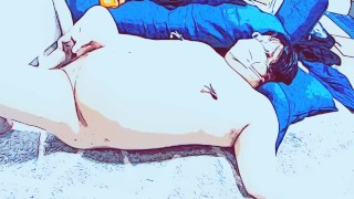 アニメ風編集で同人エロボイスでオナニー