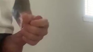 Solo cum blast from big vein dick