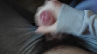 Jerking Off my big cock at my desk