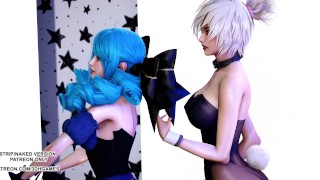 [MMD] BEAST & HYUNA - Trouble Maker Hot Kpop Dance Gwen Riven 4K 60FPS