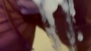 BigBullB0ss wank on a train gigantic cum load on toilet mirror