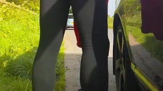 Strip nude in street for audience 