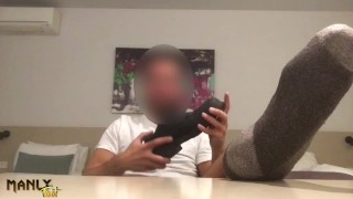 AFTER WORK TREAT - MY FEET - MANLYFOOT - TAKING WORK SHOES OFF AFTER A HARD WEEKS WORK - ENJOY THEM