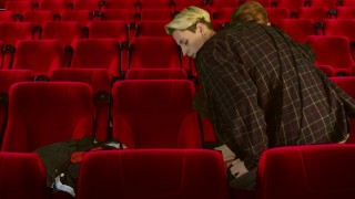 Сinema hall. 3some. 2 tops 1 bottom