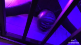 Shoe Licking And Foot Worship And Nylon Foot Gagging In The Cage