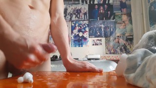 my sweet cock cums very hard 
