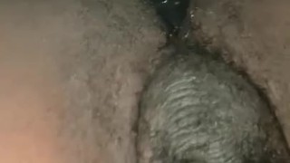 Fucking myself using my daddys nut he left deep in me 1