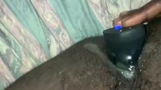 Fucking myself using my daddys nut he left deep in me 2