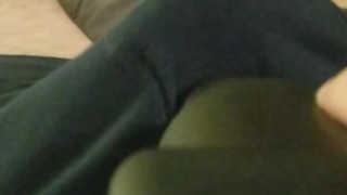 Massager makes me cum thru boxers - hands free - toes curl