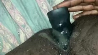 Fucking my self with the cum daddy left in me before he left me