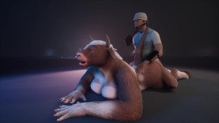 Furry cow milks ranger