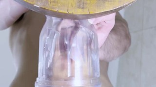 FLESHLIGHT CREAMPIE: Horny guy fucking fleshlight - Cock pulsating (4K - 60FPS)