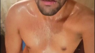 I was so horny after working out 🥵 and I needed to release my cum load and swallow it 🤤