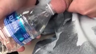 Friend pissing in bottle in car part two