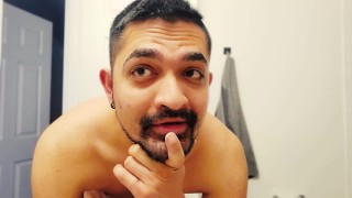 Pakistani Top Fucks Himself with a 10" dildo then shoot a huge load on CHUB's face and FIST him